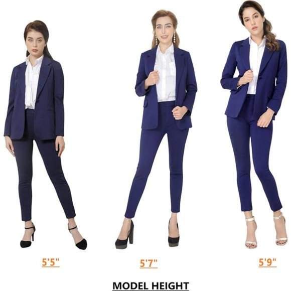 Women's Business Blazer Pant Suit Set for Work - Picture 2 of 7
